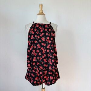 Red & Black Floral Pajama Set